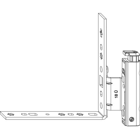 MACO Falzecklagerband AS mit ÜV, 12/18- 9 mm, links, 120 kg, silber (54699)