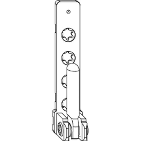 MACO Ecklager PVC, mit 3 mm Positionszapfen, 100 kg, silber (52483)