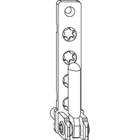 MACO Ecklager PVC, mit 7 mm Tragezapfen L=23 mm, 120 kg, silber (52484)