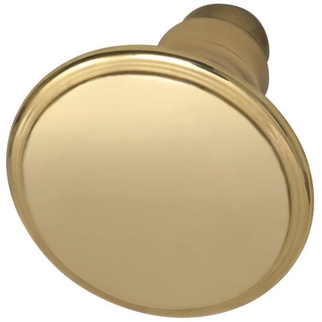 Marchesi Knopfdrückerlochteil (Türknauf), flachform ø 55mm, Messing poliert