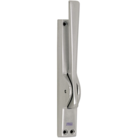 Türtreibriegel aufliegend reibungsfrei, Stange ø 10 mm, Hub 20 mm, silber elox.