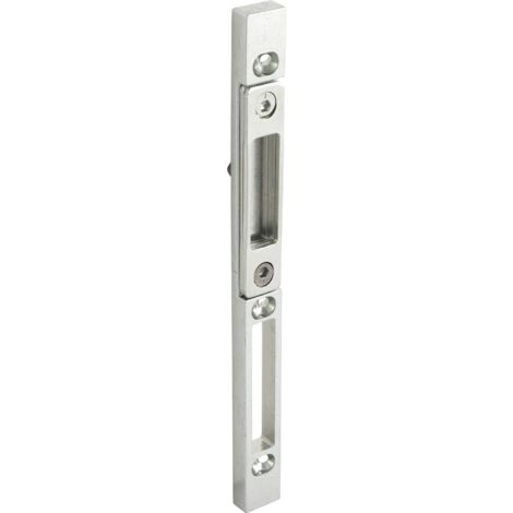 Schließblech F+ R m. verstell. Stahleinsätzen zu Z-TS u.G-TS, silber 55987