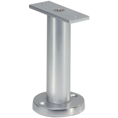 Trennwandstütze gerade Auflage, Bodenabstand 100mm, Edelstahl matt