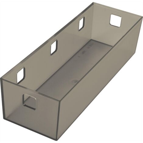 Ninka Banio Behälter 3-fach für Schubladeneinsatz, graphit transluzent 251x84mm