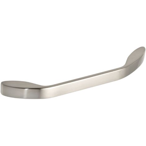 Siro Möbelgriff Idaia LA 160 mm - Griff für Schränke und Schubladen, Zinkdruckguss Edelstahl Effekt