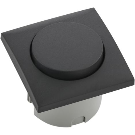 Berker Schalter Integro Pure Lichtschalter mit Sekundärleitung Kunststoff  schwarz matt