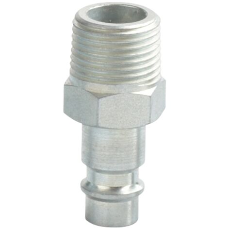 JWL Euro Druckluft Stecknippel aus Stahl mit Außengewinde 3/8" (1/2)