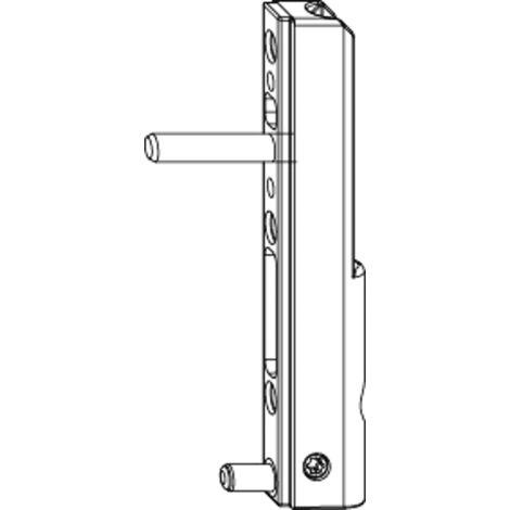 MACO Ecklagerband PVC, mit 5 mm Tragezapfen L=23 mm, 120 kg, silber (52479)
