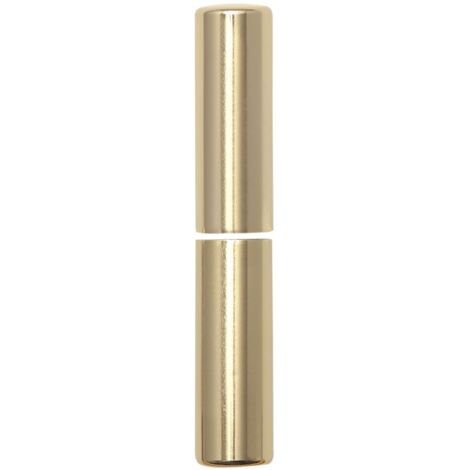 Zierhülse aus Aluminium  Aufsteckhülse vermessingt für Einbohrbänder  Band ø 20mm, Bandhöhe 112mm, oben + unten