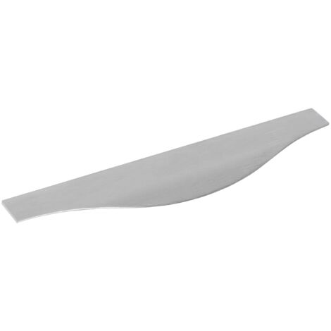 Furnipart Griffleiste Malibu-Curve Breite 245mm - geschwungene Griffleiste - Griff Profilleiste zum Einnuten, Aluminium Edelstahl-Effekt