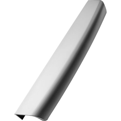 Furnipart Griffleiste chrom glänzend LA256mm - moderner Möbelgriff Breite 320mm, Zinkdruckguss Edelstahl-Effekt
