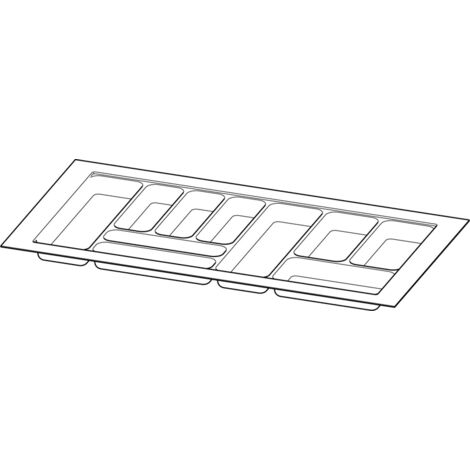 HETTICH Orga Tray 440 Besteckeinsatz, Tiefe 440-520mm, Nennbreite 1000mm, silber