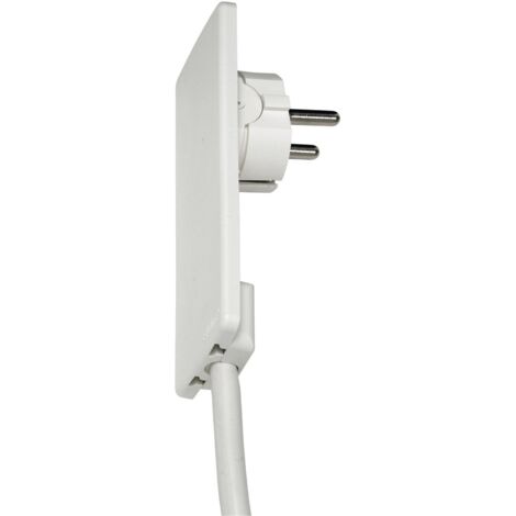 EVOline 1510.0000.0300 Schutzkontakt-Flachstecker Kunststoff mit Aussteckhilfe 230 V Weiß IP20