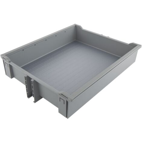 NINKA Ablage VS TAL Larder KB 400 mm mit Reling Alugrau
