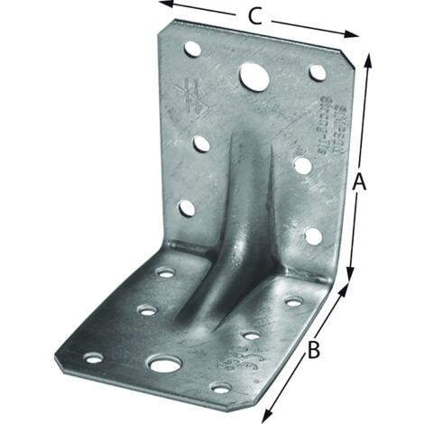 SIMPSON Winkelverbinder ABR 70x70x55mm mit Rippe feuerverzinkt