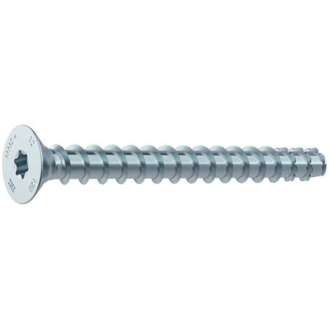 Heco MULTI-MONTI-plus F Betonschraube 7,5 x 60 Senkkopf, T-Drive, verzinkt blau, A2K 50 Stk (1/5)