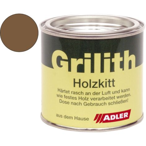 Grilith Holzkitt - Reparaturpaste Spachtelmasse, ideal zur Holzreparatur in Nussbaum dunkel 200ml
