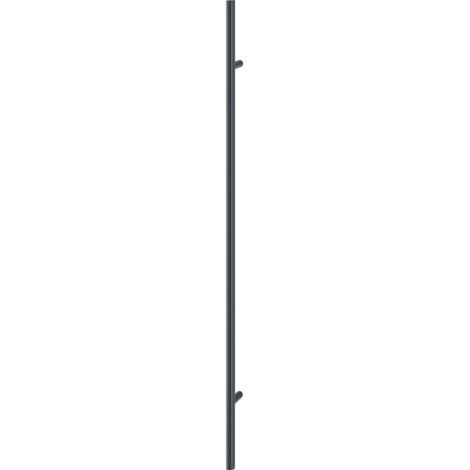 HOPPE Stangengriff E5011 -1600/1200, Edelstahl schwarz matt, Ausführung: gerade, Stossgriff für Haustür