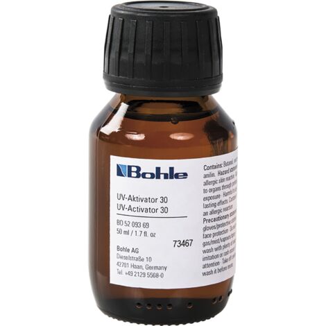 Bohle UV Aktivator 30 - Aushärtungsbeschleuniger für UV Klebstoffe, braun 50ml
