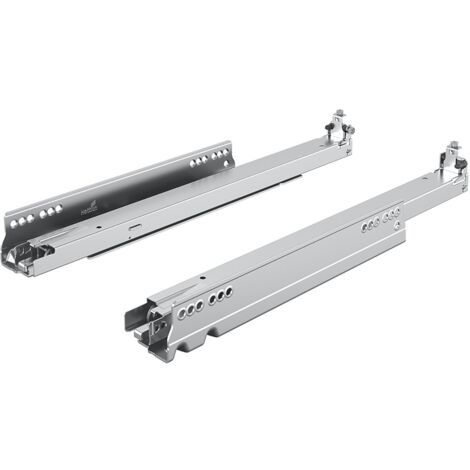 Hettich Actro 5D Silent System - Vollauszug mit Dämpfung - Schubladenauszug 450mm bis 40kg, Stahl verzinkt - 1 Paar