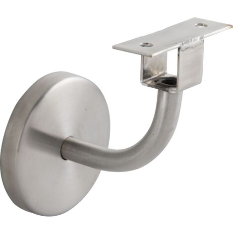 IAM DESIGN Handlaufhalter rund - Handlauf Halterung mit integrierter Kabelführung 8mm für LED Beleuchtung, Edelstahl