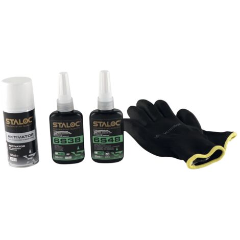Staloc Fügeverbindung hochfest, für Schraubverbindungen bis M36 - 3er Set 6S38/6S48 + Aktivator Spray (1/5)