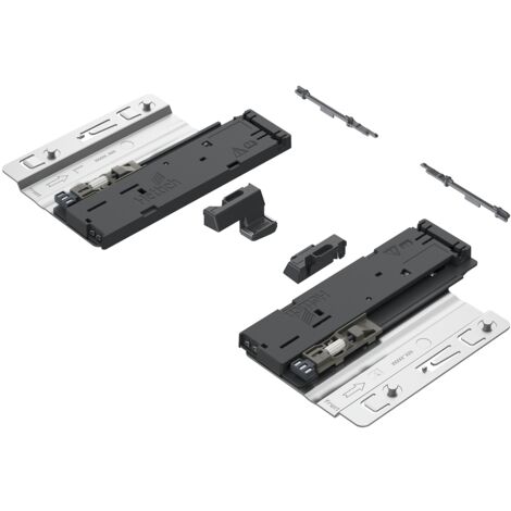 Hettich Push to open passend zur Unterbodenführung Quadro V6/D5 Silent System, belastbar 8-20kg, Kunststoff/Metall anthrazit (1/2)