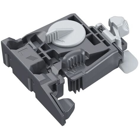 Hettich Kupplung links Quadro passend zu Unterbodenführung V6/5D, Kunststoff anthrazit (1/4)