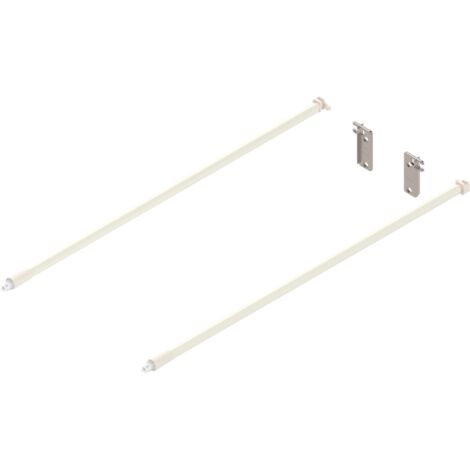 Blum Metabox Reling Set Zubehör für Frontauszug, Länge 450 mm Stahl cremeweiß
