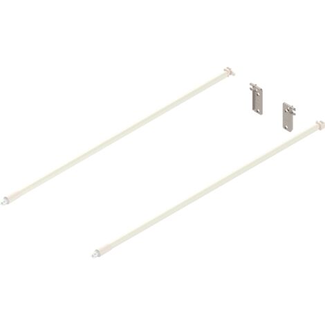 Blum Metabox Reling Set Zubehör für Frontauszug, Länge 500 mm Stahl cremeweiß