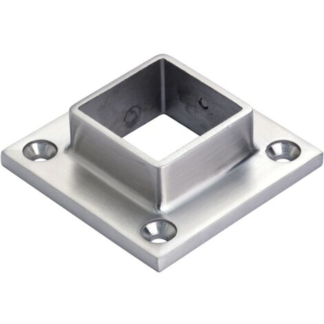 CROSO Flansch für Vierkantrohr 40 x 40 mm, Edelstahl V4A