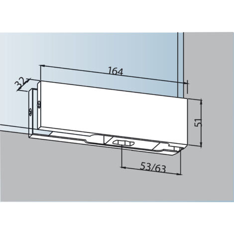 Unterer Eckbeschlag DORMA PT 10, Glas 10 mm, Edelstahl (03.100)  Glastürbeschlag - Zubehör dormakaba