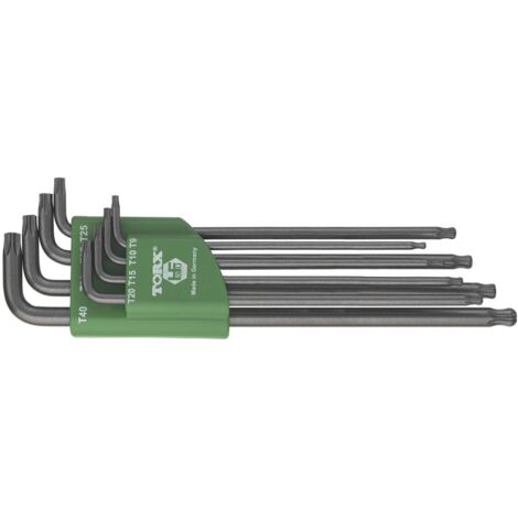 HAFU Inbusschlüssel-Klappsatz – 7-teilig Mit Kugelkopf, Chrom-Vanadium-Stahl, Größen 2,5–10 Mm