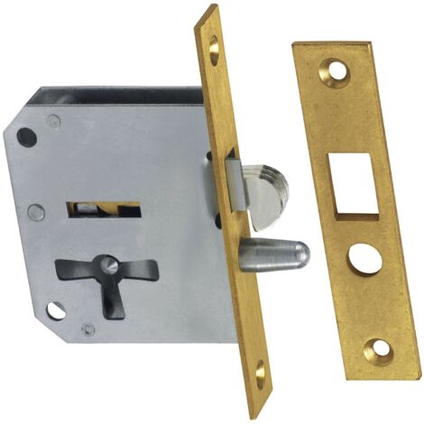 JUNIE 2173 Bart-Rollladenschloss links, Dornmaß 20 mm, Stahl/Stulp Messing