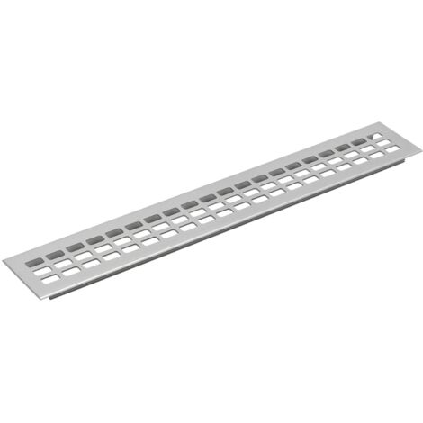 Lüftungsgitter Abluftgitter Möbelbeschlag 600x60 mm Aluminium natur eloxiert