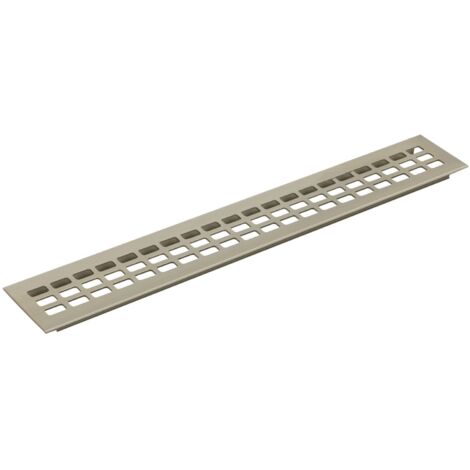 Lüftungsgitter Abluftgitter Möbelbeschlag 400x80 mm Aluminium Edelstahl Effekt (1/3)
