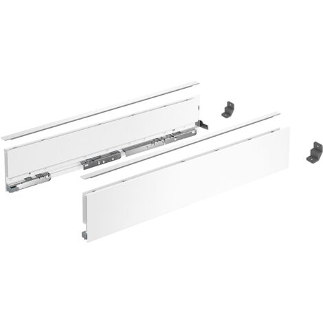 Hettich AvanTech You Schubkasten Set Schubkasten Set Höhe 101 - Schubkastensystem Nennlänge 650mm, Stahl weiß