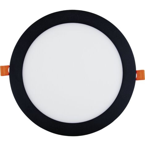 Led Spot - Einbaustrahler 21W 4000K neutralweiß ohne Led-Punkte - Led Deckenspot ø 225mm, schwarz 230V