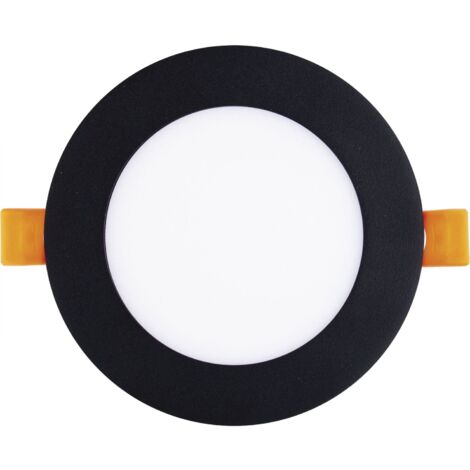 Led Spot - Einbaustrahler 9W 3000K warmweiß ohne Led-Punkte - Led Deckenspot ø 120mm, schwarz 230V