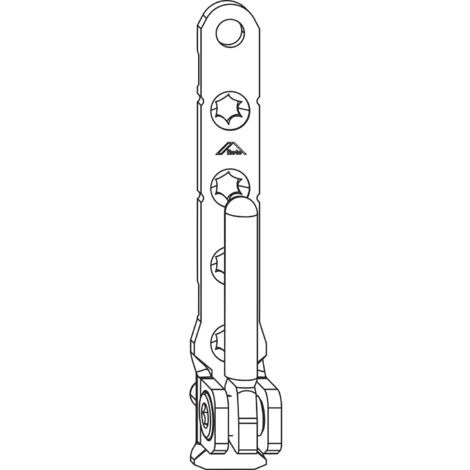 Roto NX Ecklager P6/150 PVC verstellbar mit 2 Bohrzapfen TK 150kg Stahl verzinkt
