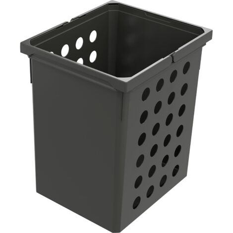 Vauth Sagel Wäschesammler 21l Wash - praktischer Wäschekorb schmal mit optimaler Luftzirkulation, Wäschekorb Plastik, 39 Liter Lava