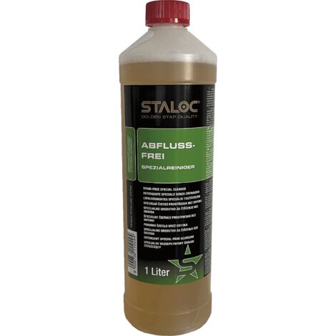 Staloc Rohrreiniger zum Abflussreinigen ideal für verstopfter Abfluss - Abflussfrei Spezialreiniger 1 Liter