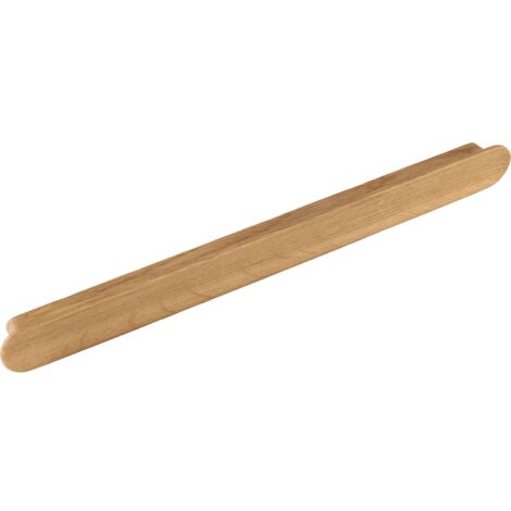Griff Tuba LA 256mm, Holzgriff robuster Möbelgriff Breite 284mm, Eiche lackiert