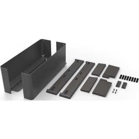 Kesseböhmer Conero Zargenset 168 H Schubkastensystem für elegante Schubladen, Stahl schwarz
