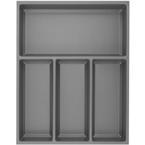 Agoform Besteckeinsatz Sky 550/45 Besteckkasten aus Kunststoff schiefergrau genarbt