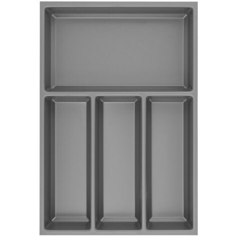 Agoform Besteckeinsatz Sky 550/40 Besteckkasten aus Kunststoff schiefergrau genarbt
