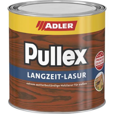 Adler Pullex Langzeit Lasur - Holzlasur Außen Wetterfest - kein Abblättern bei Witterung und Schutz gegen Bläue- und Schimmelbefall, Wenge 750ml