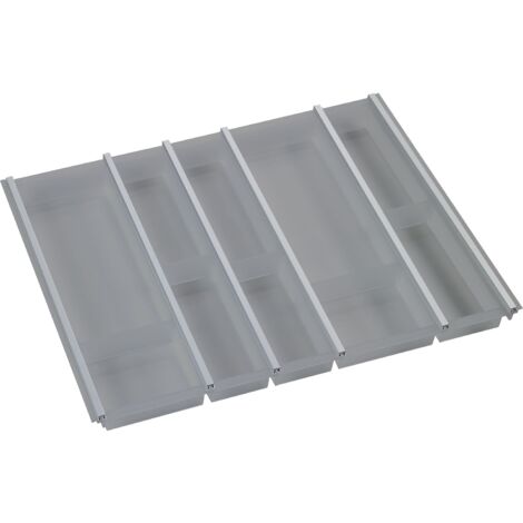Ninka Besteckkasten für Schubladen Set Cuisio KB 600mm - Besteckorganizer passend zu Merivobox, Kunststoff/Aluminium graphit