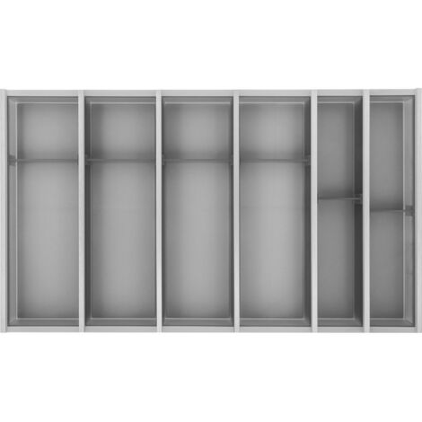 Ninka Besteckkasten für Schubladen Set Cuisio KB 900mm - Besteckorganizer passend zu Merivobox, Kunststoff/Aluminium graphit