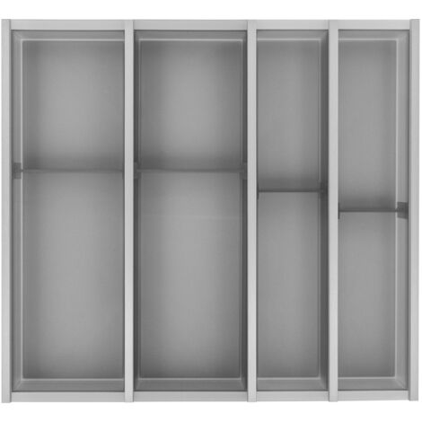 Ninka Besteckkasten für Schubladen Set Cuisio KB 500mm - Besteckorganizer passend zu Merivobox, Kunststoff/Aluminium graphit